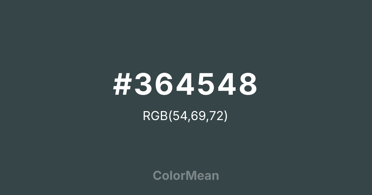 #364548 color swatch