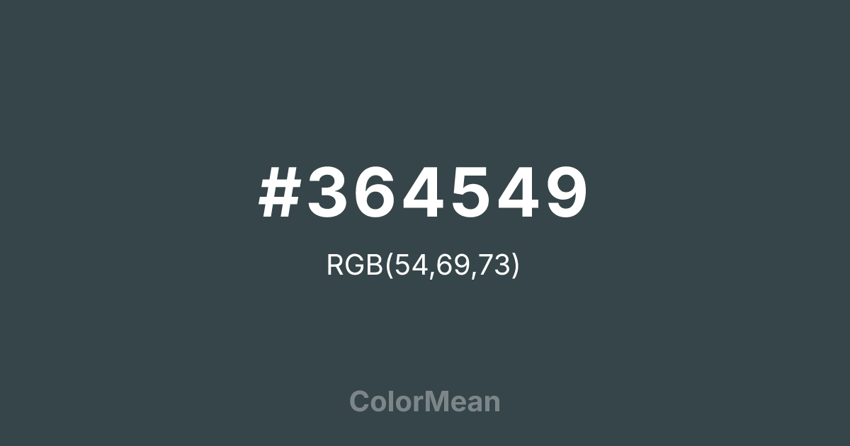 #364549 color swatch