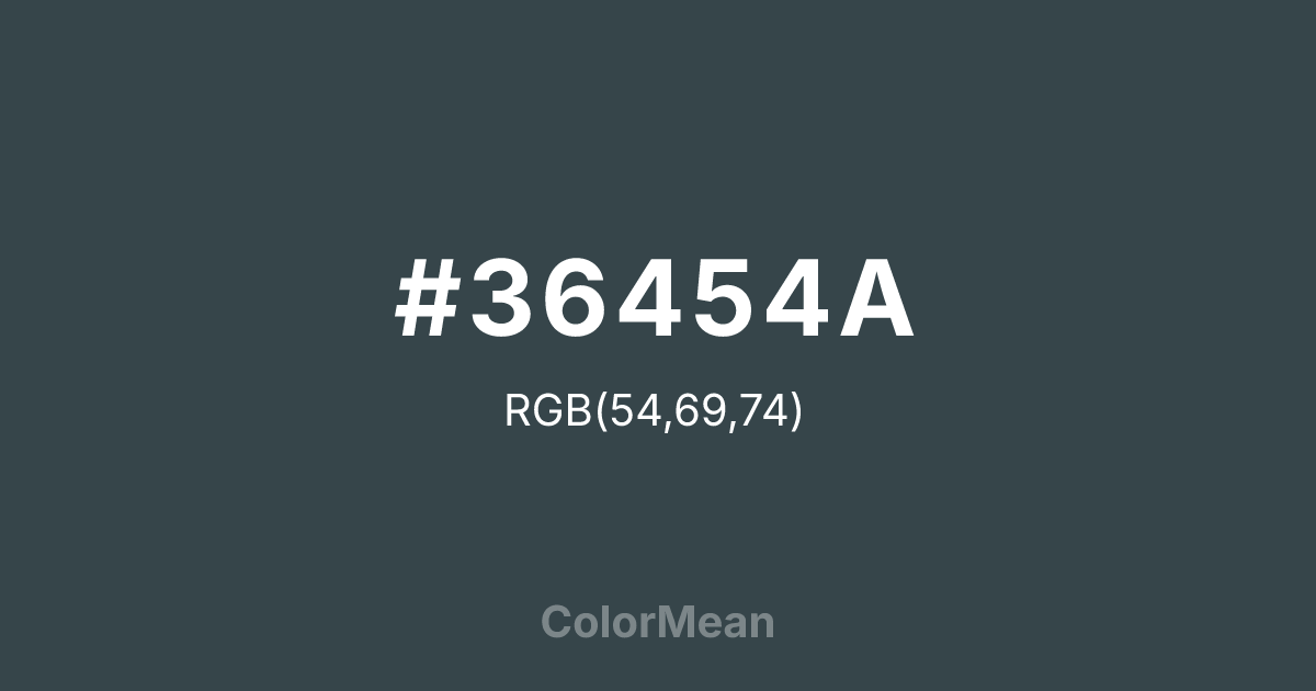 #36454A color swatch