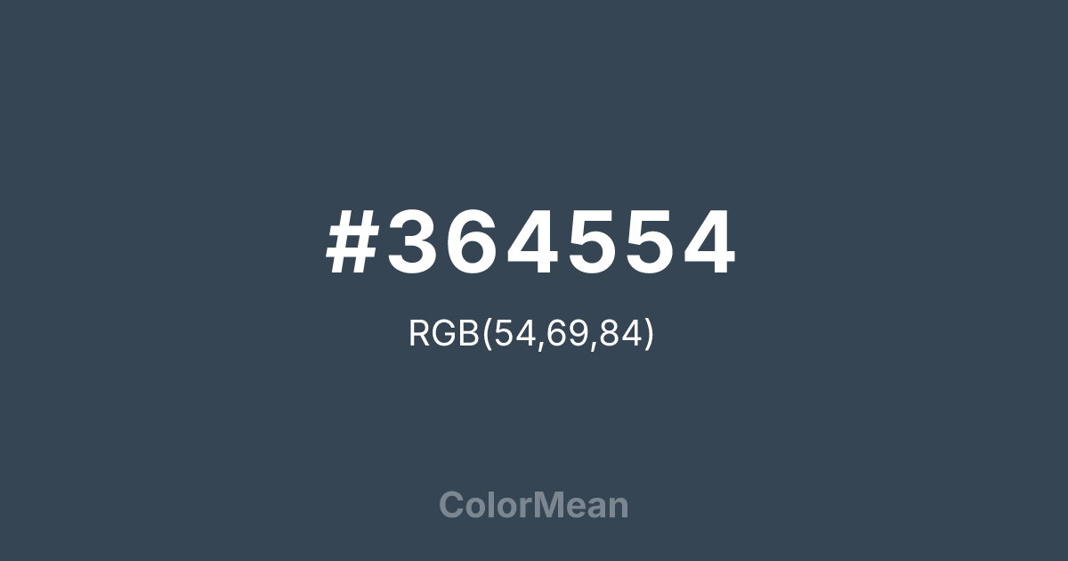 #364554 color swatch