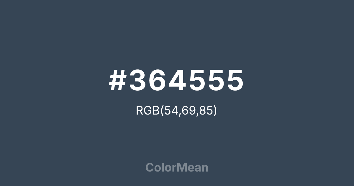 #364555 color swatch