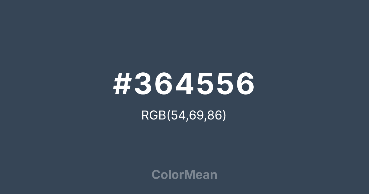 #364556 color swatch