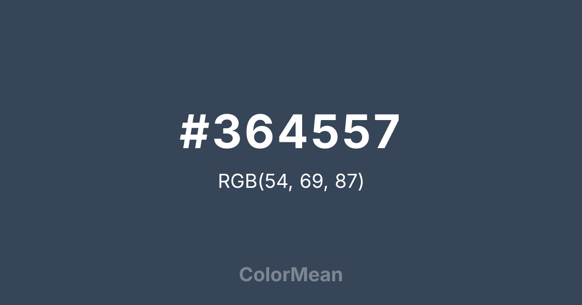 #364557 color swatch