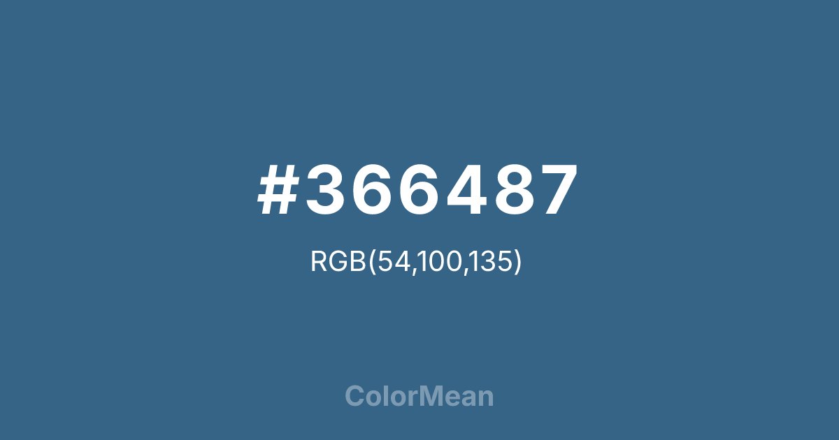 #366487 color swatch