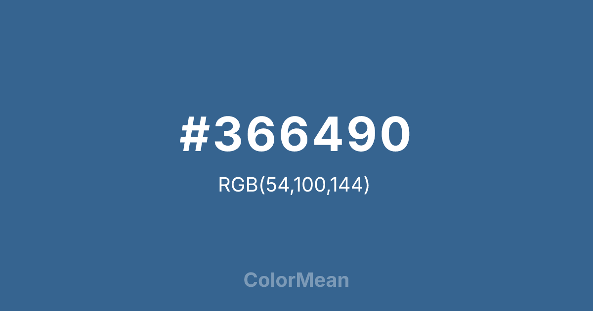 #366490 color swatch
