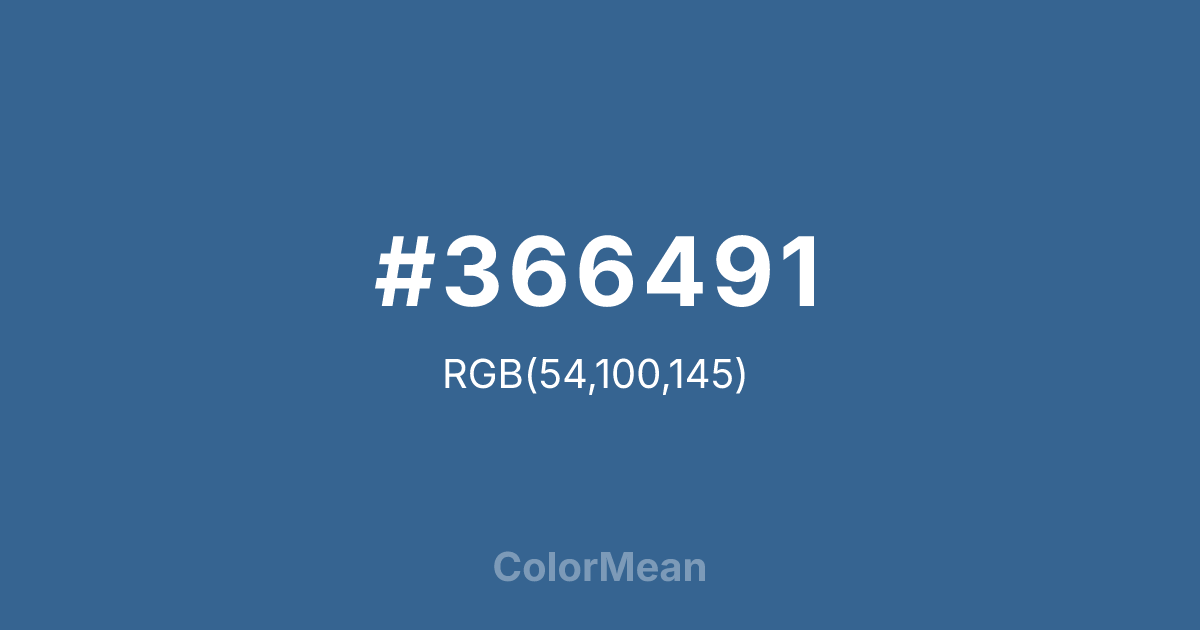 #366491 color swatch