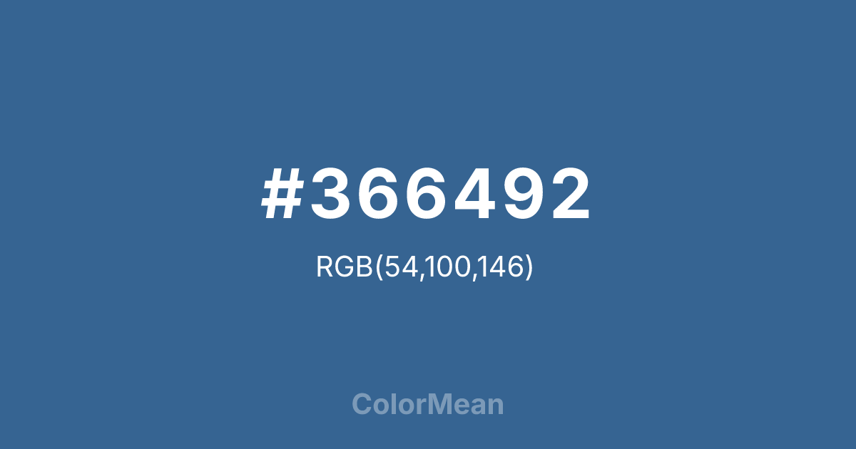 #366492 color swatch