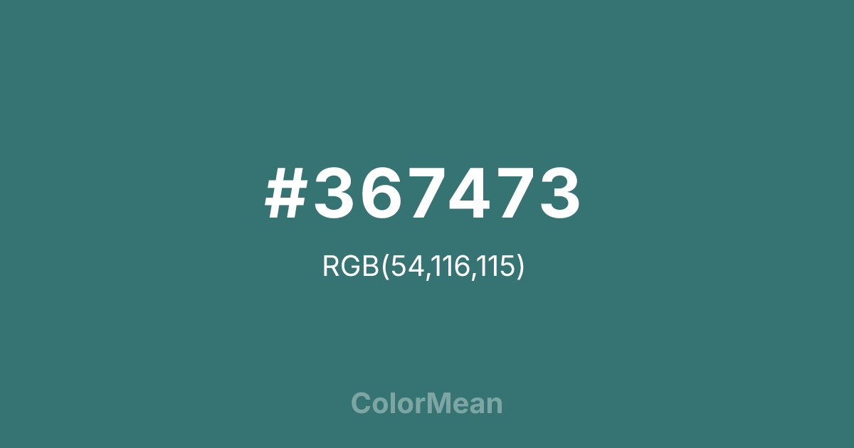 #367473 color swatch