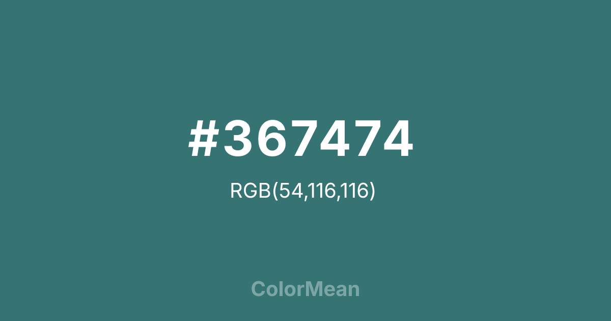 #367474 color swatch
