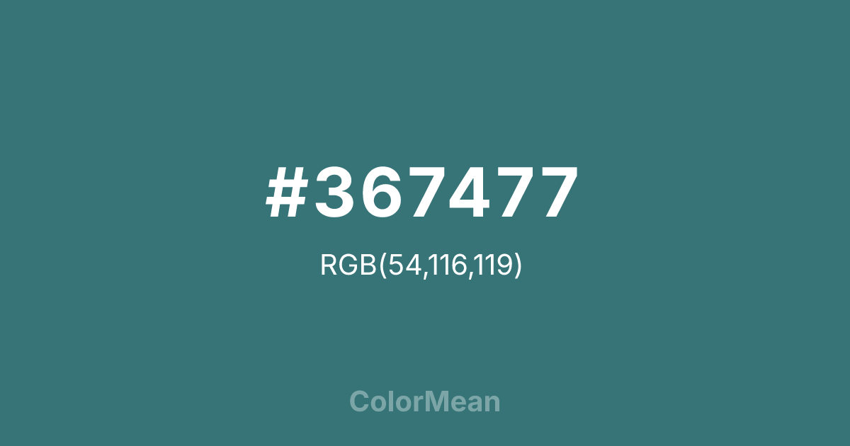 #367477 color swatch