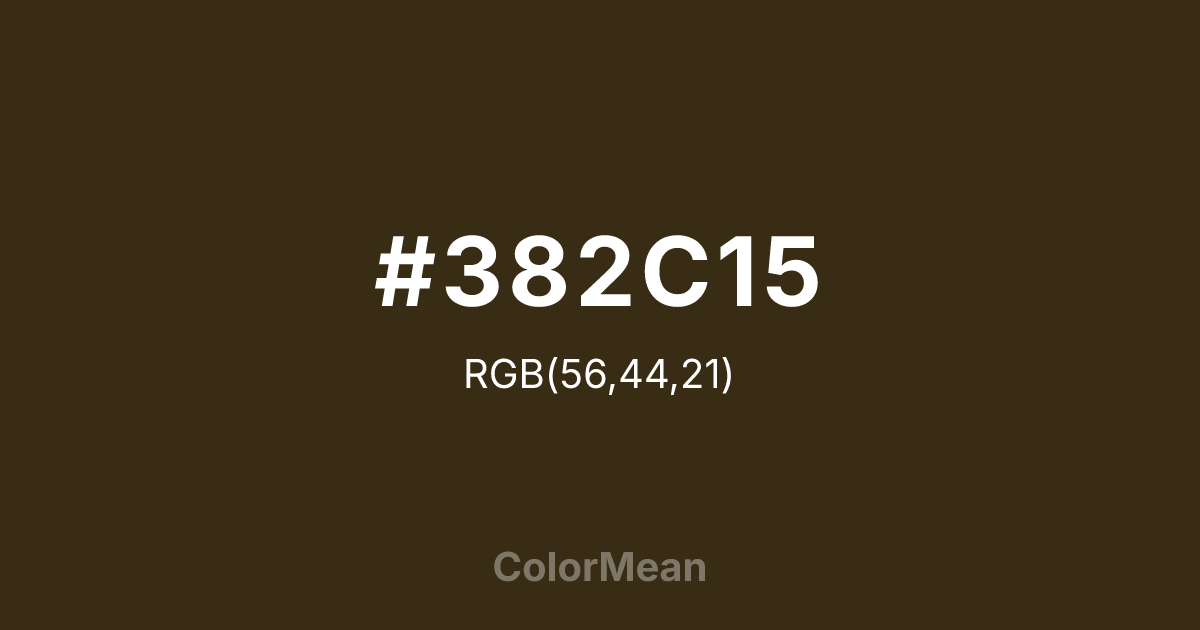 #382C15 color swatch