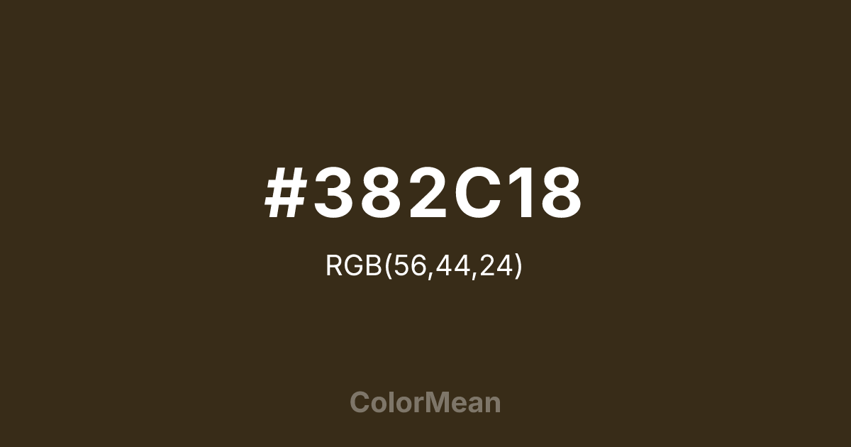 #382C18 color swatch