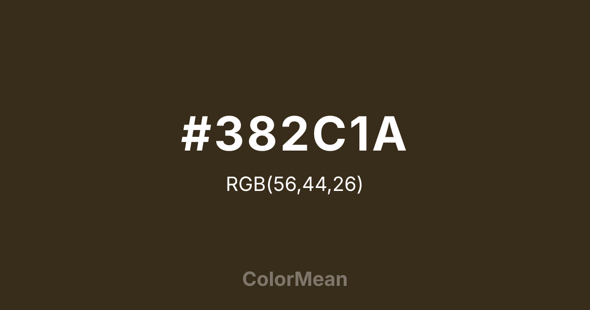 #382C1A color swatch