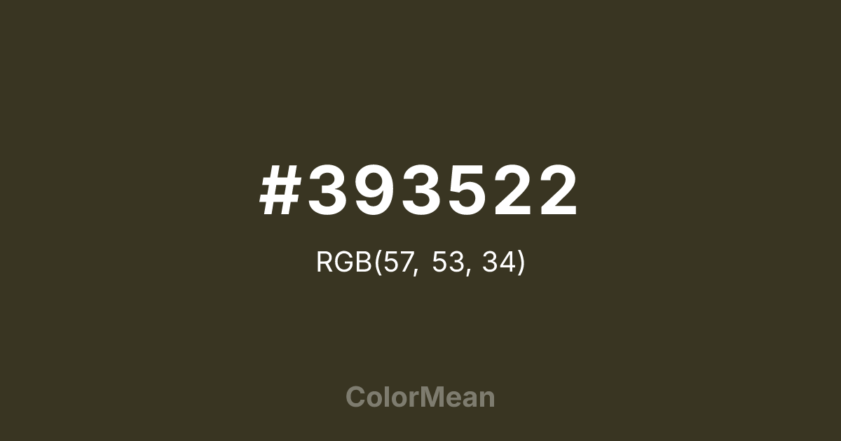 #393522 color swatch