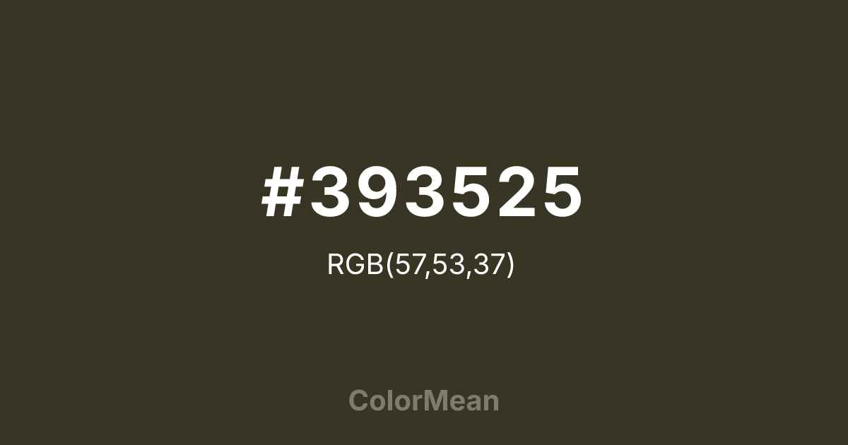 #393525 color swatch
