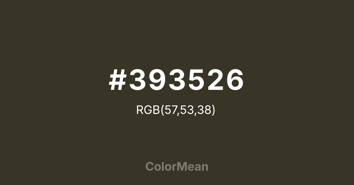 #393526 color swatch