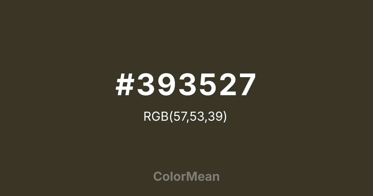 #393527 color swatch