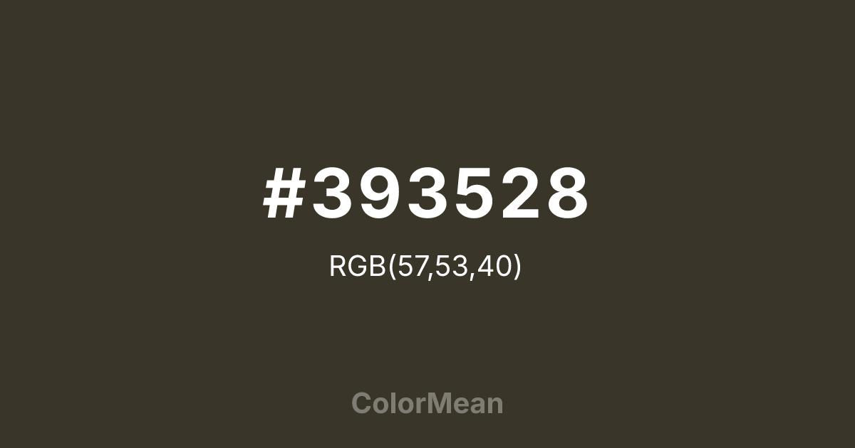 #393528 color swatch