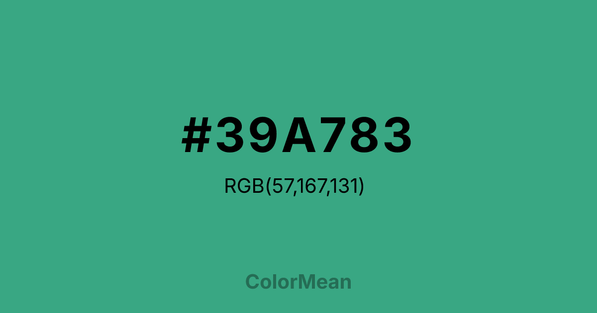 #39A783 color swatch