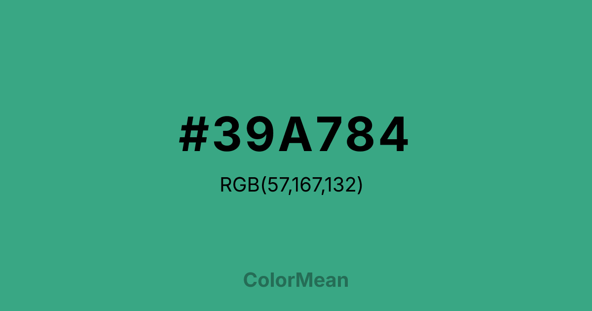 #39A784 color swatch