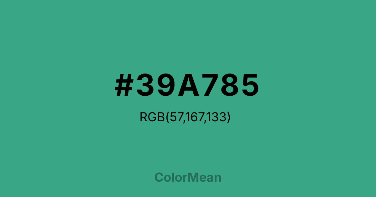 #39A785 color swatch