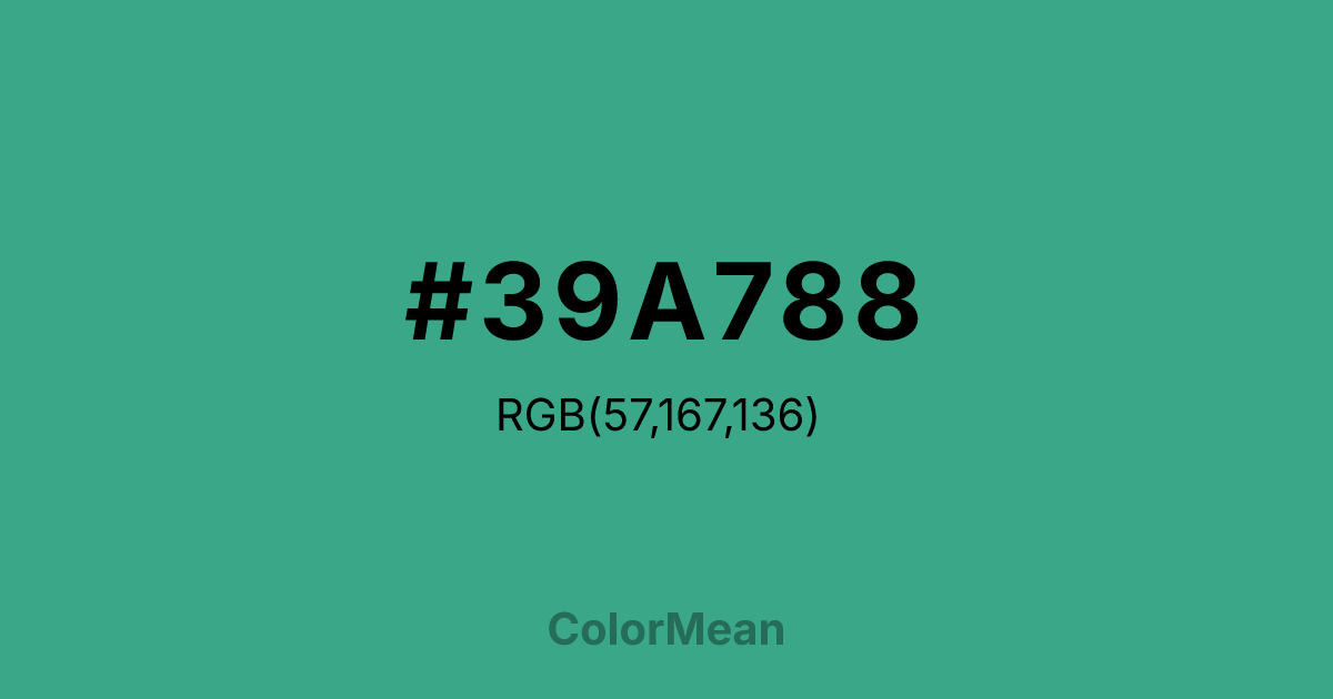 #39A788 color swatch