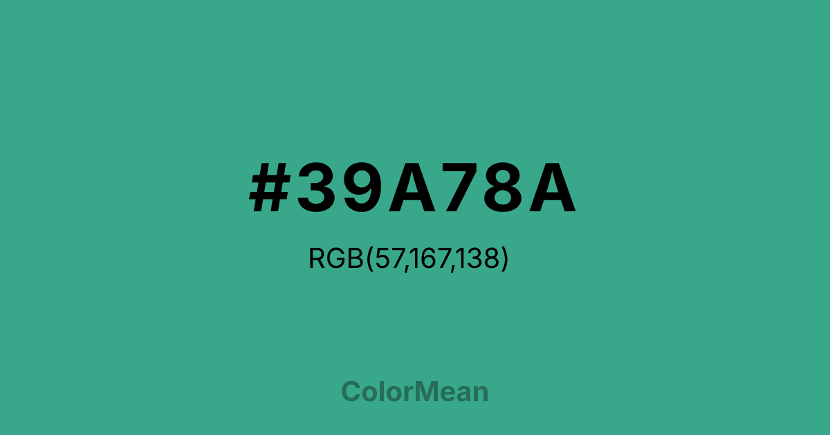 #39A78A color swatch