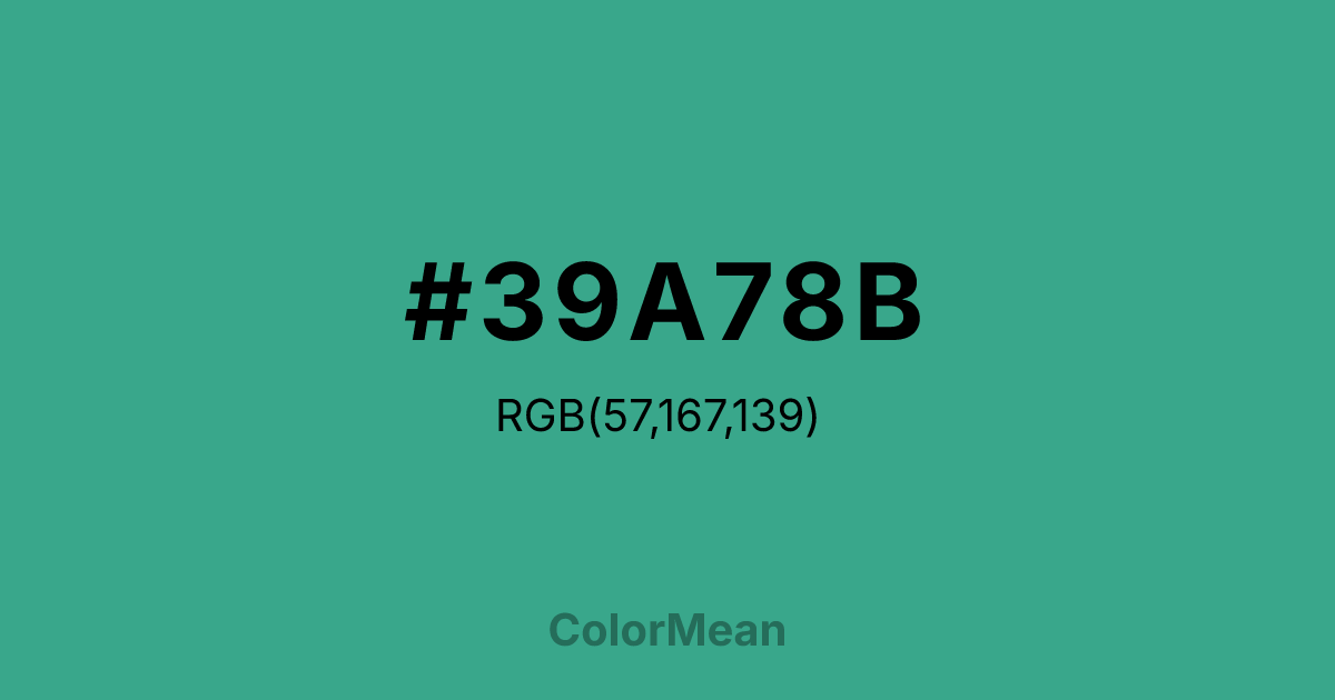 #39A78B color swatch