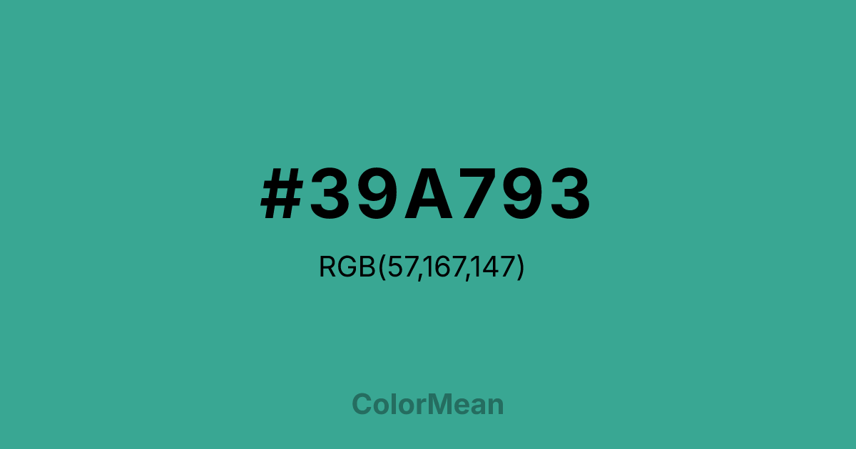 #39A793 color swatch