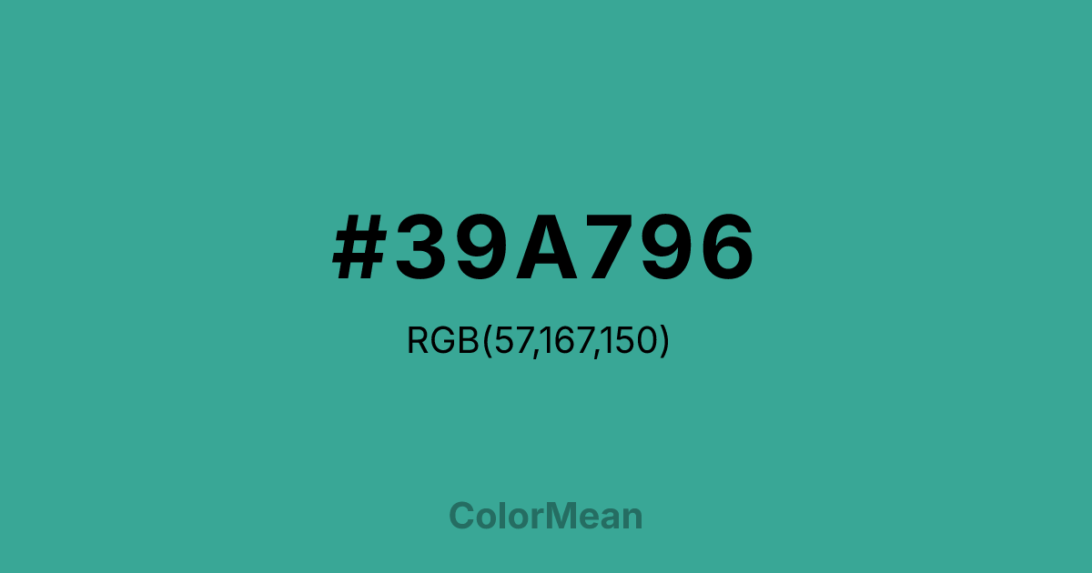 #39A796 color swatch