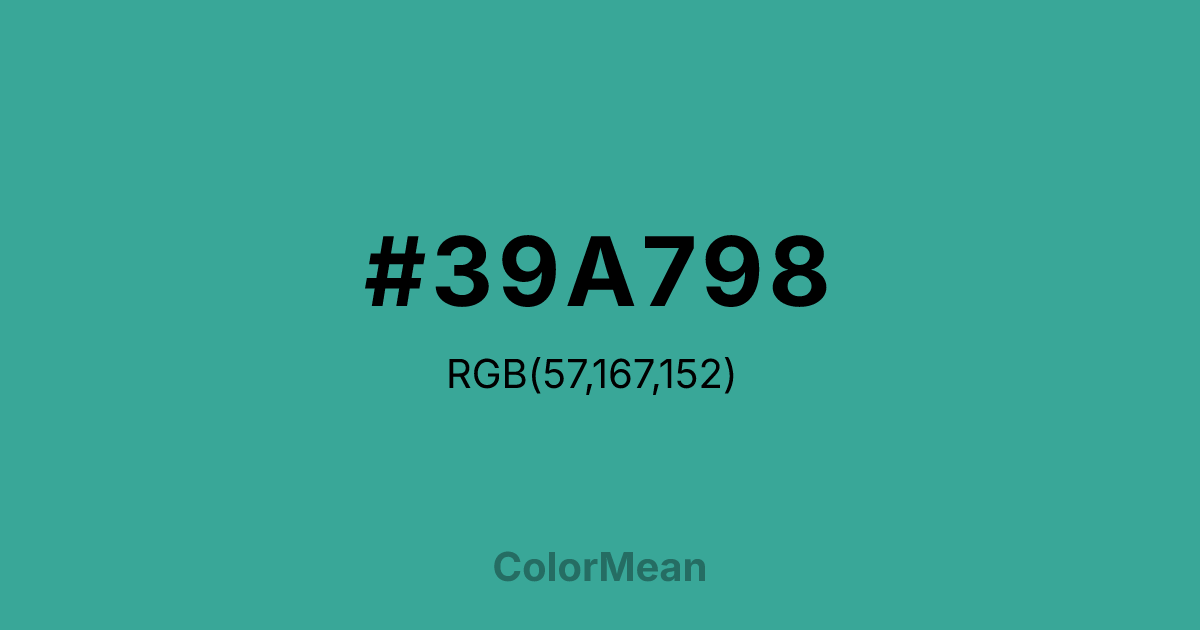 #39A798 color swatch