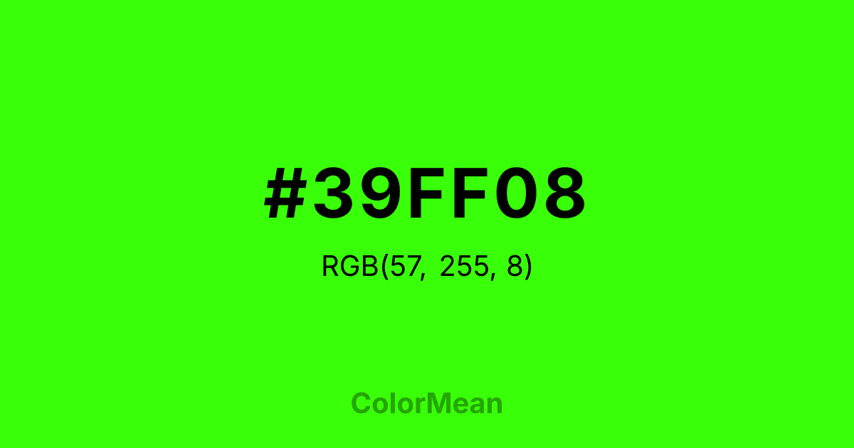 #39FF08 color swatch