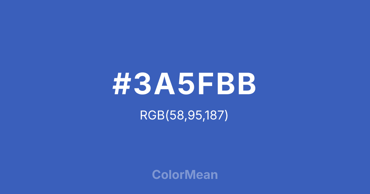 #3A5FBB color swatch