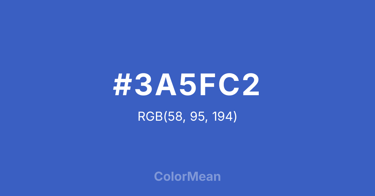#3A5FC2 color swatch