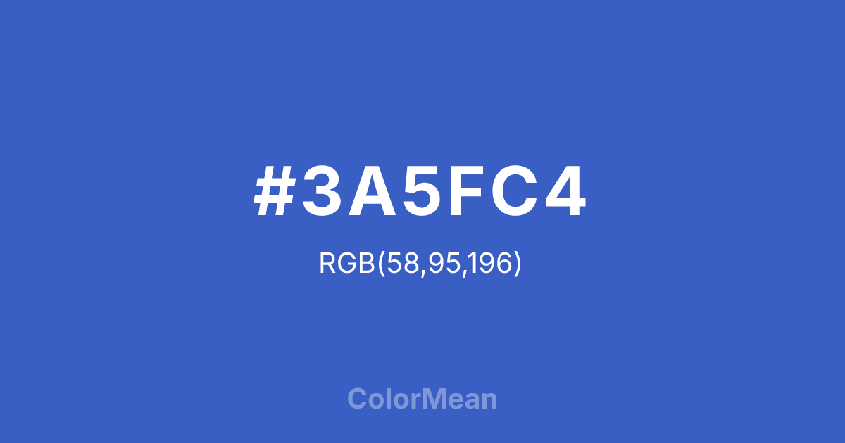 #3A5FC4 color swatch