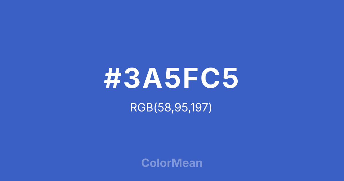 #3A5FC5 color swatch