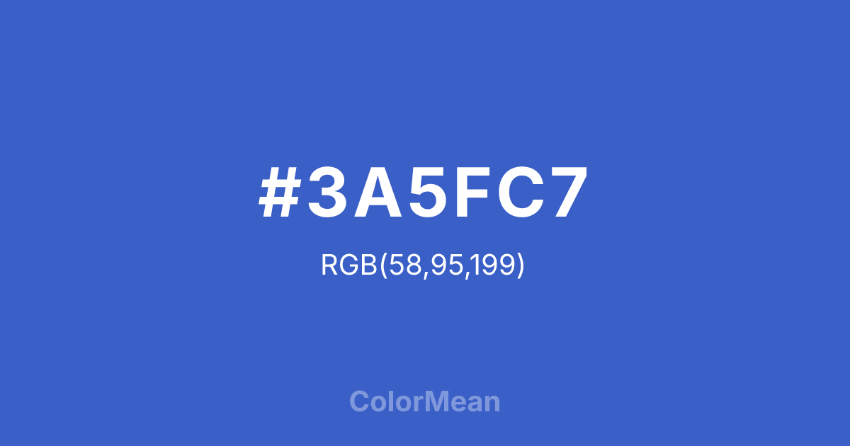 #3A5FC7 color swatch