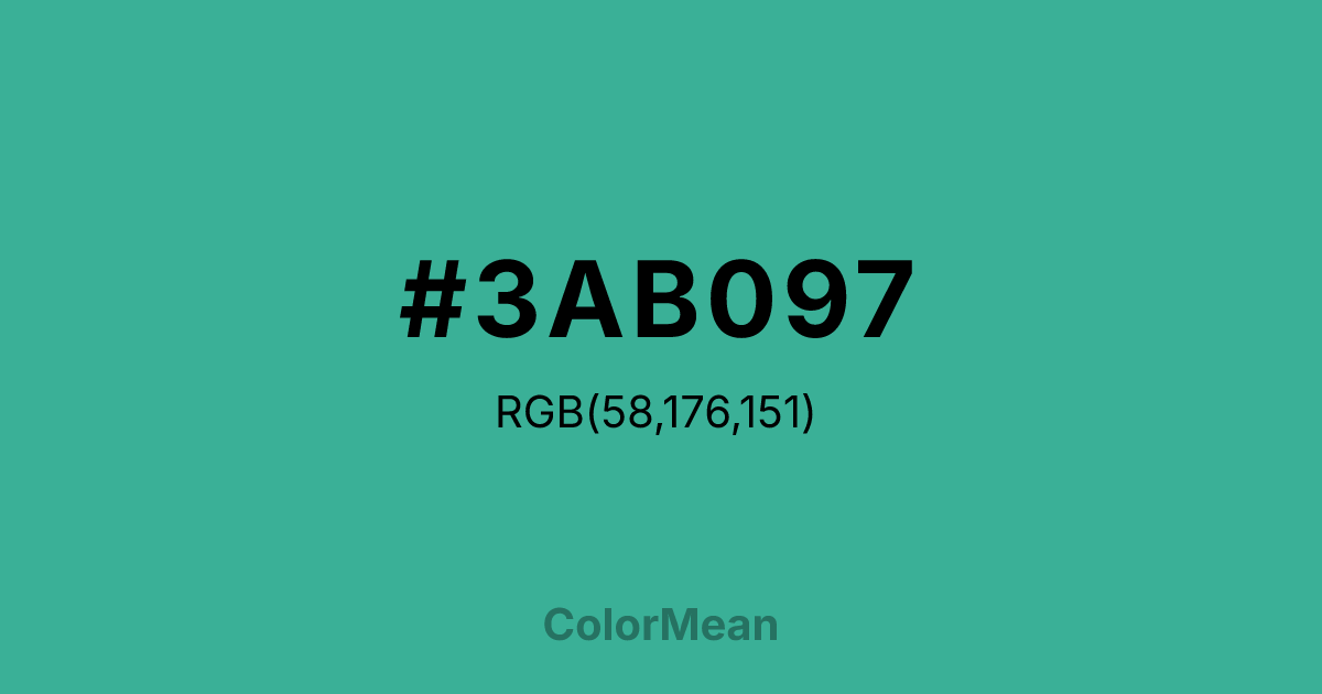 #3AB097 color swatch