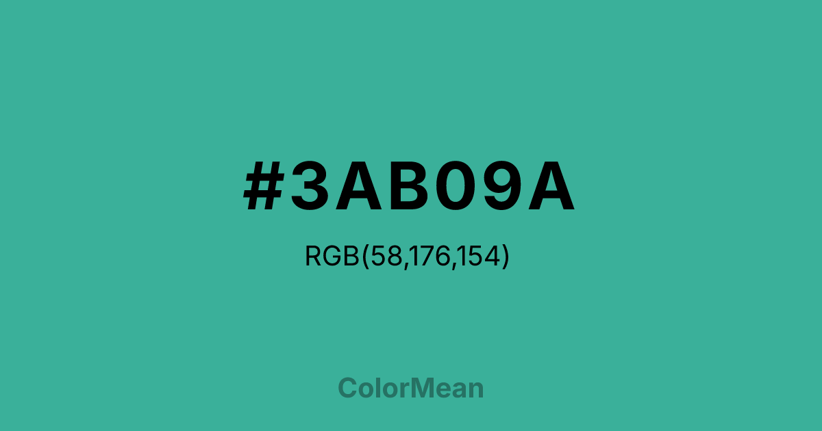 #3AB09A color swatch