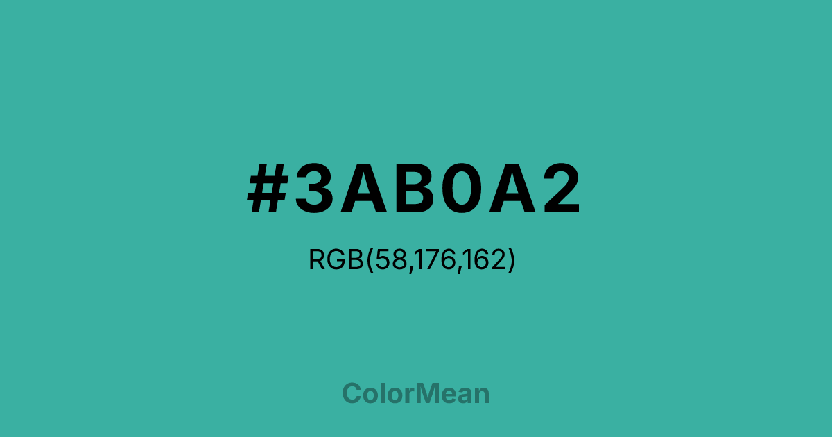 #3AB0A2 color swatch