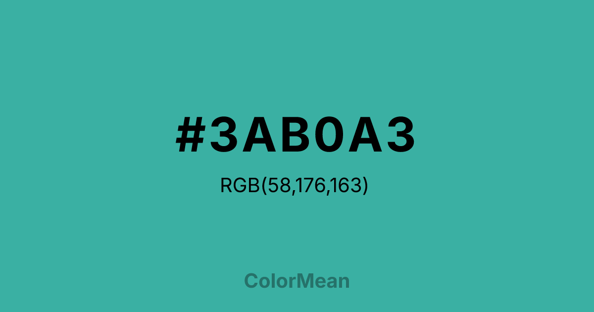 #3AB0A3 color swatch