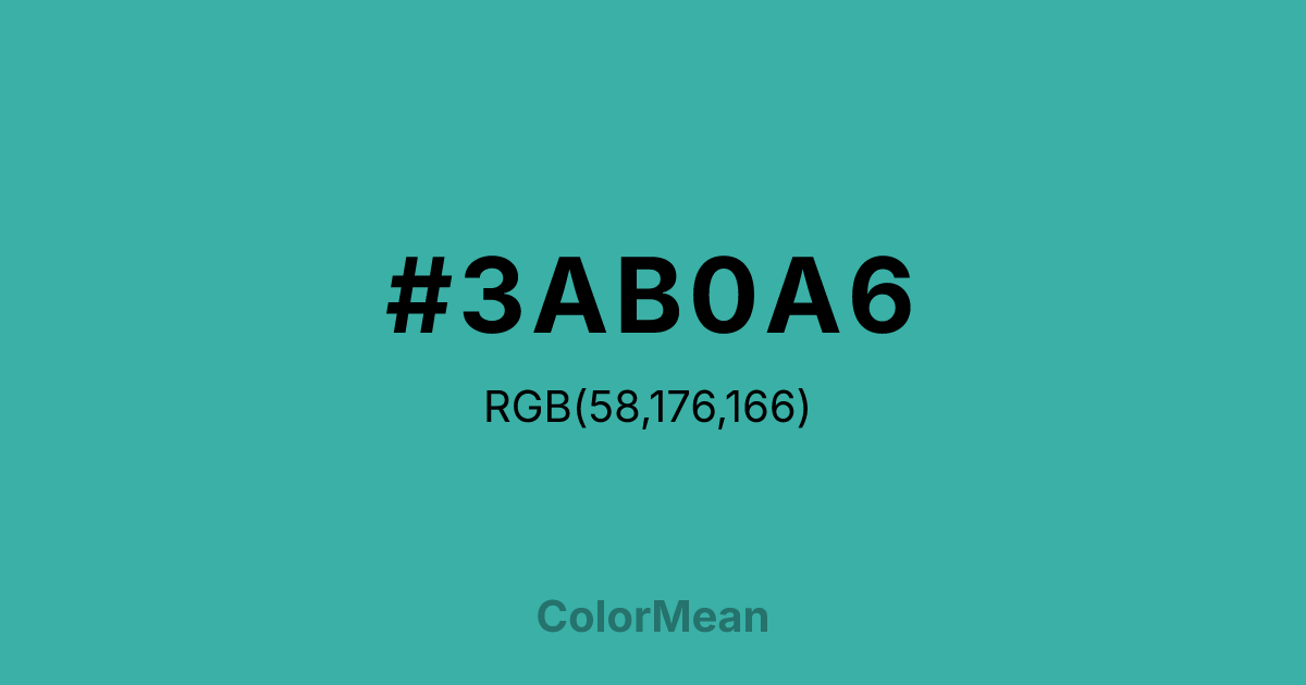 #3AB0A6 color swatch