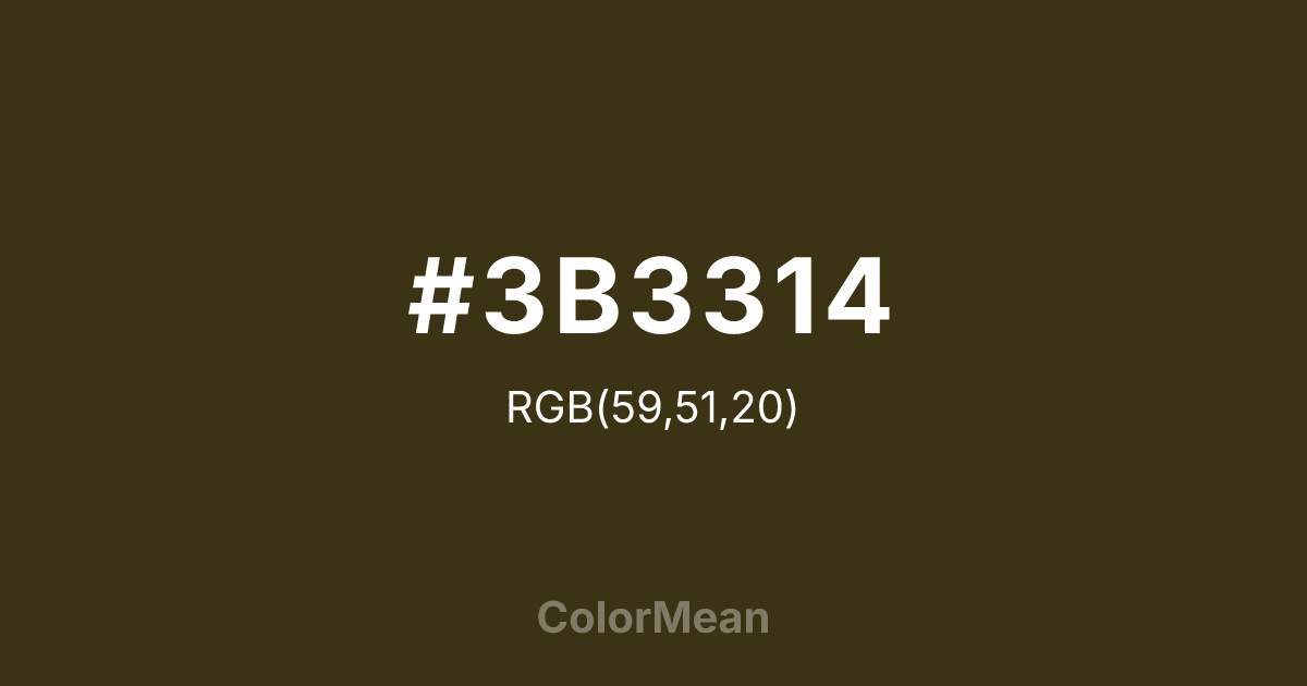 #3B3314 color swatch