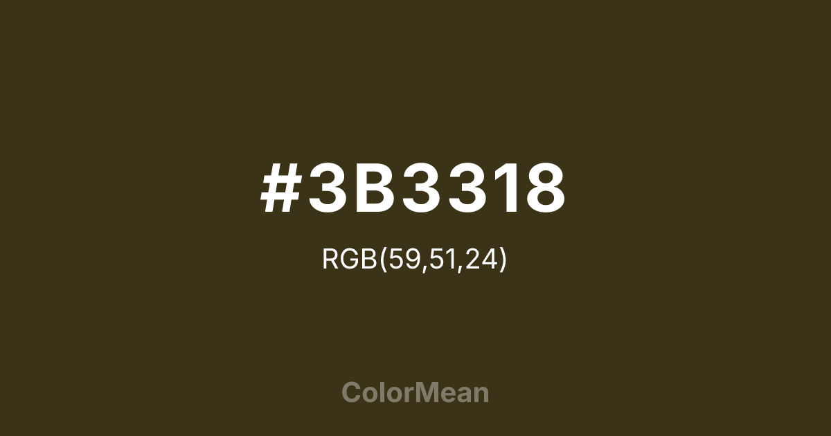 #3B3318 color swatch