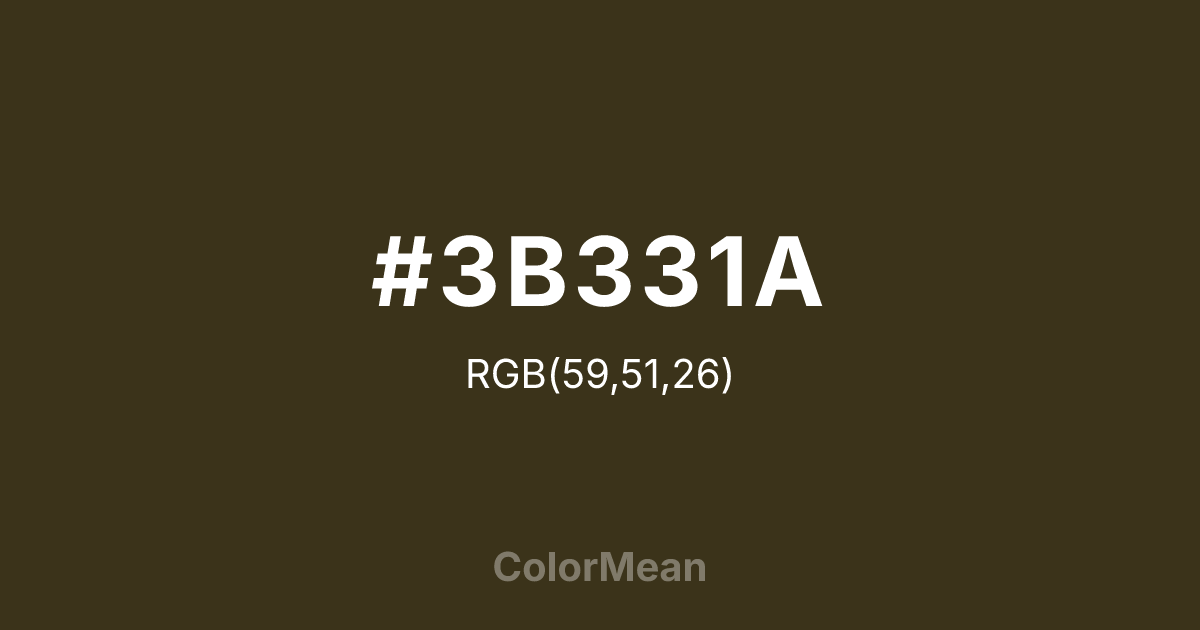 #3B331A color swatch