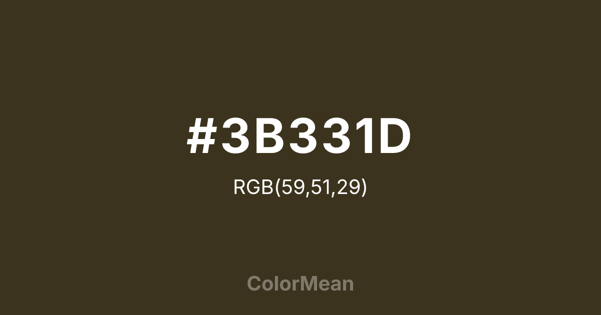 #3B331D color swatch