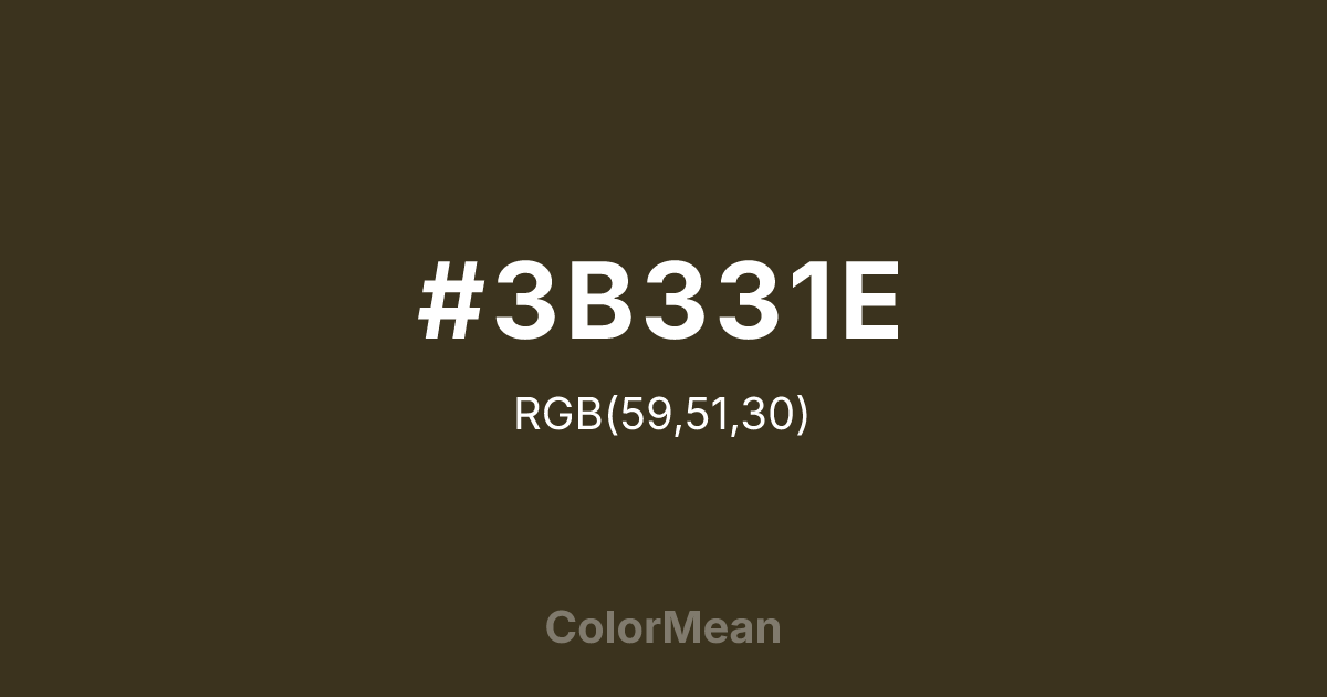 #3B331E color swatch