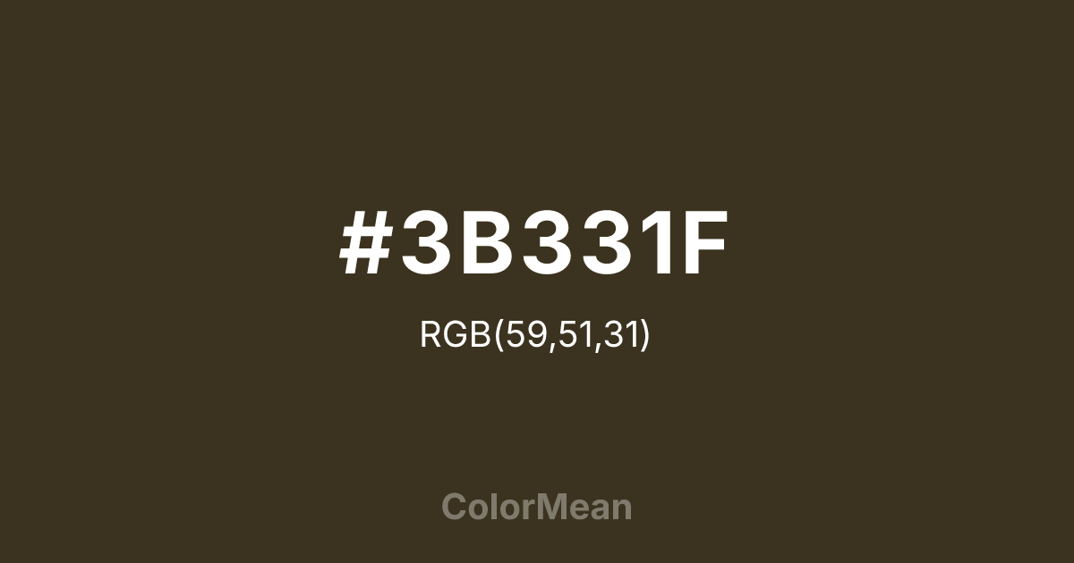 #3B331F color swatch