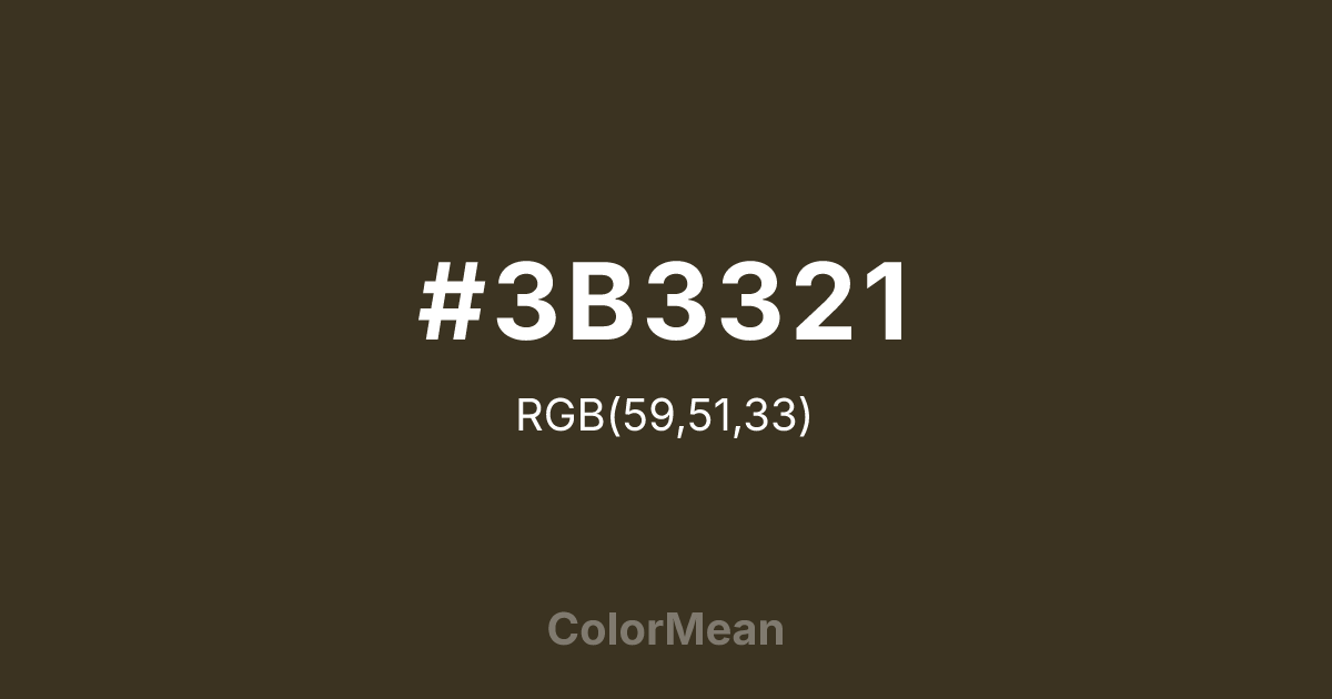 #3B3321 color swatch