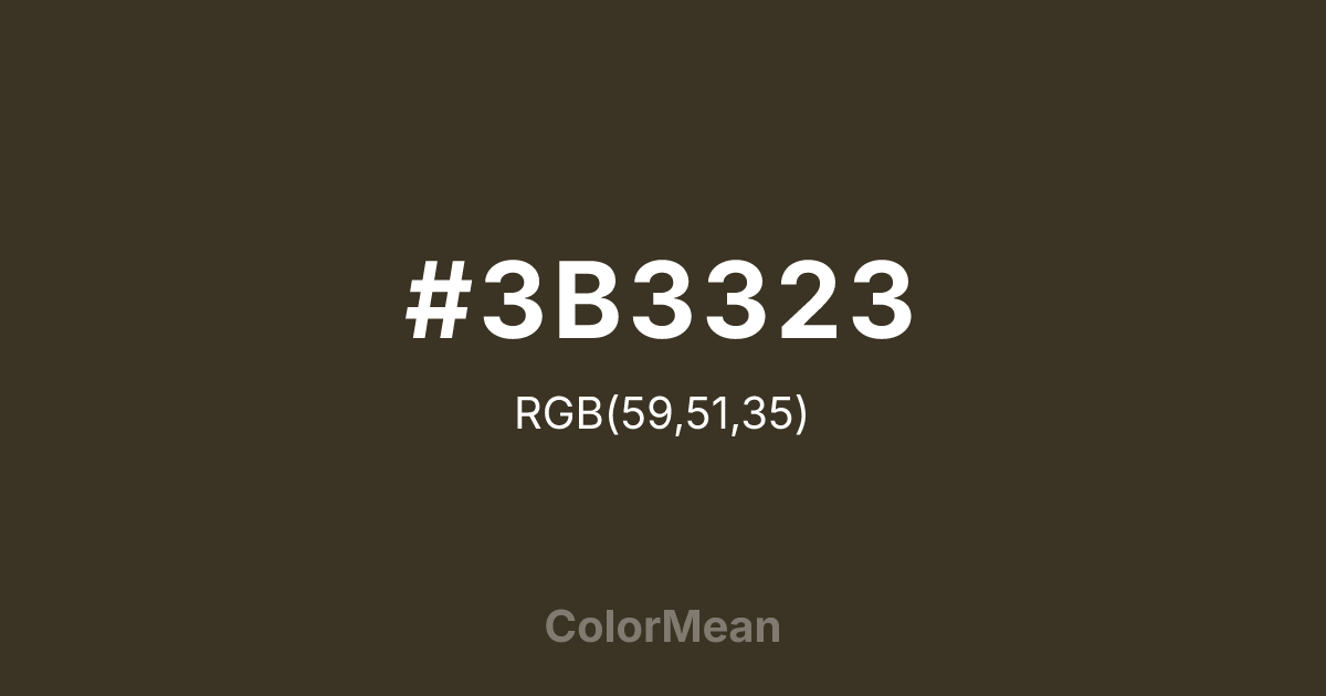 #3B3323 color swatch